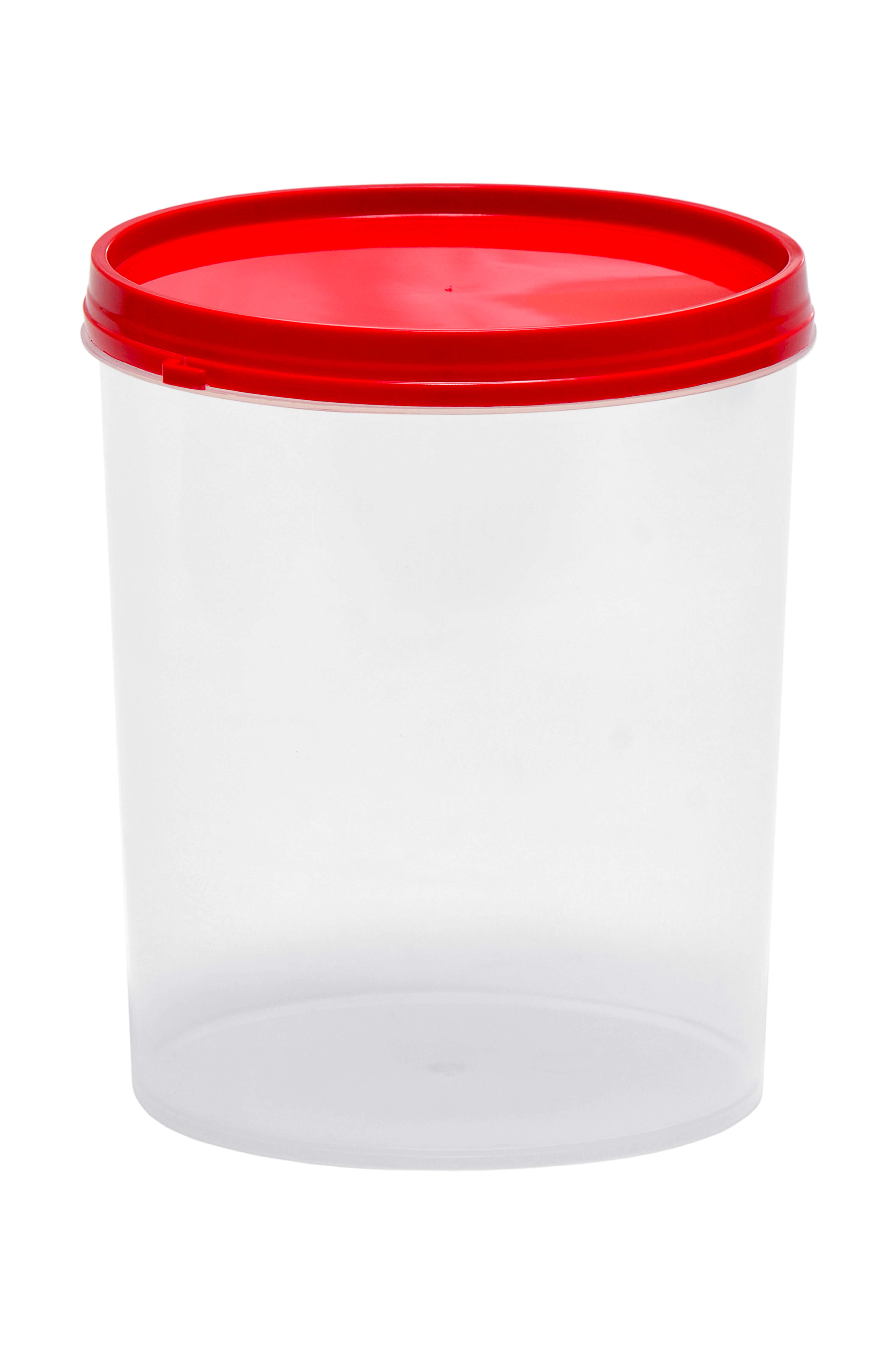 pote - 1000ml - transparente tampa vermelha