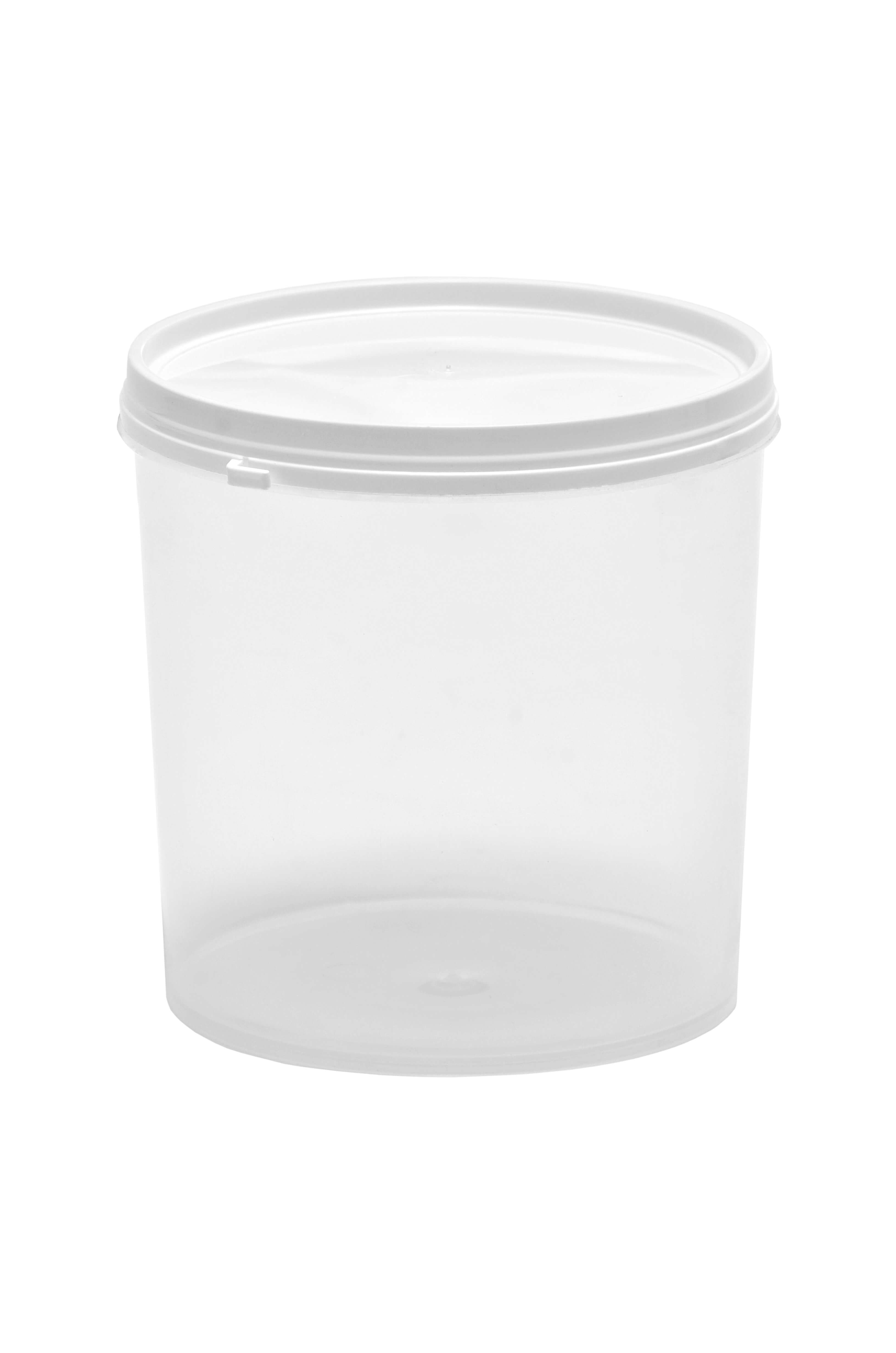 pote - 900ml - transparente tampa branca