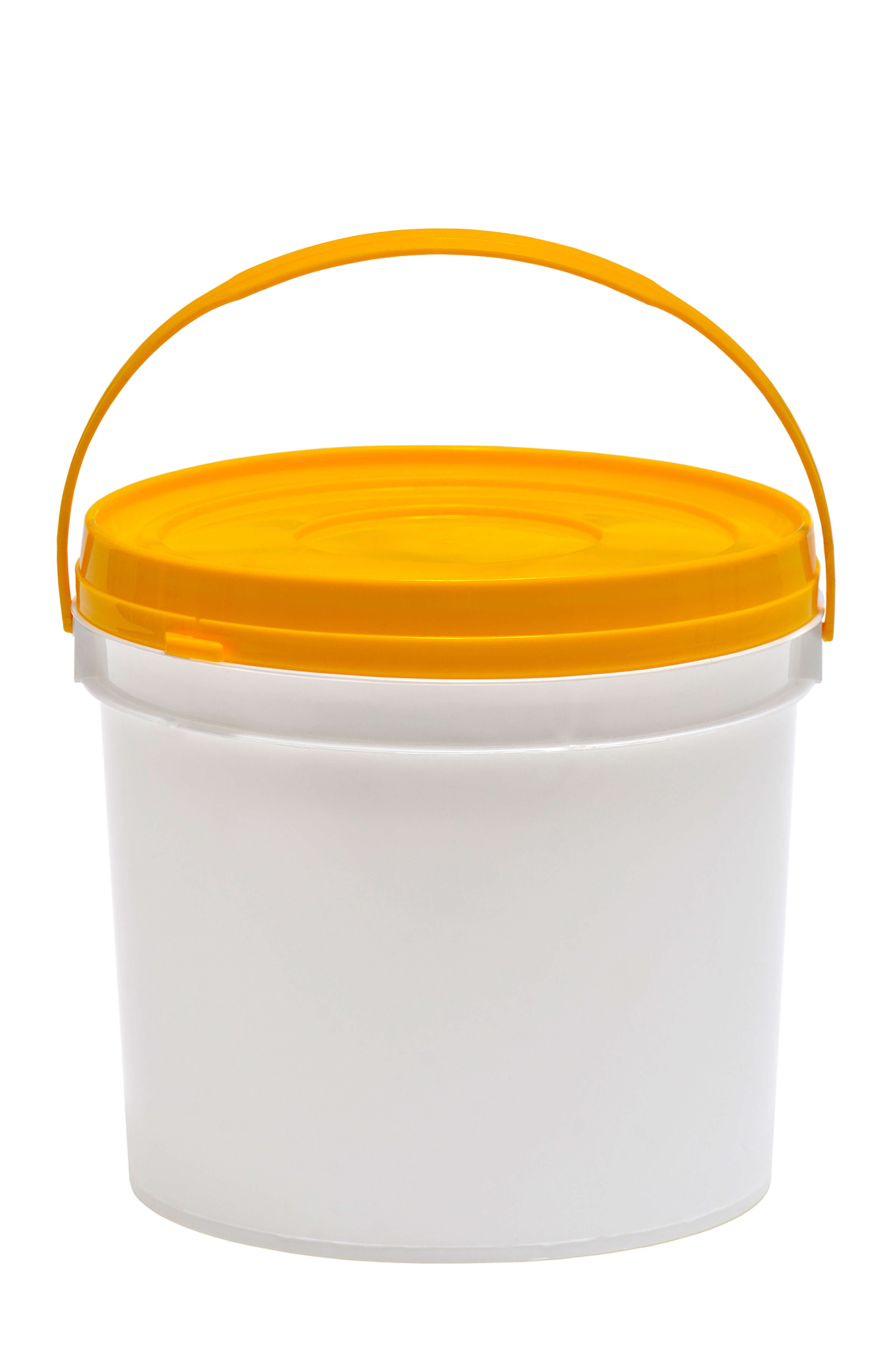 balde - 3,2l - branco tampa e alca amarela