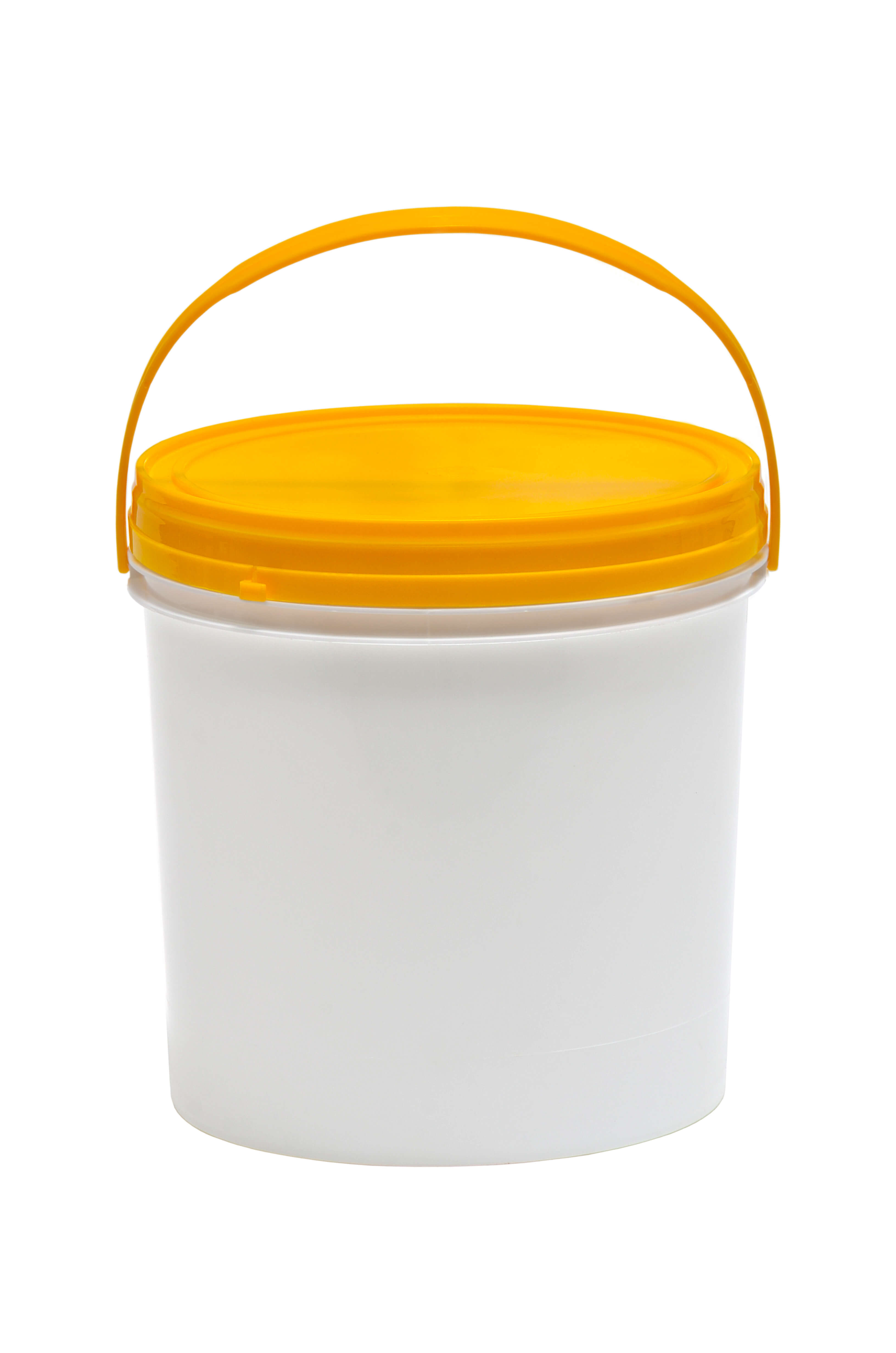balde - 2,2l - branco tampa e alca amarela